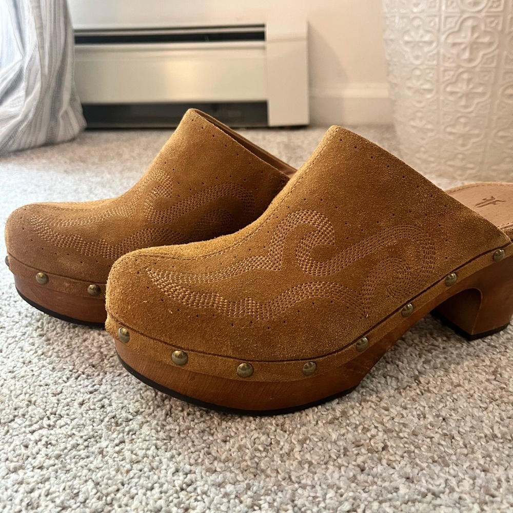 Frye Jessica Clog Brown Size 8